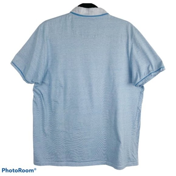 Ted Baker Blue Linen Collar Polo 6 - Picture 3 of 8